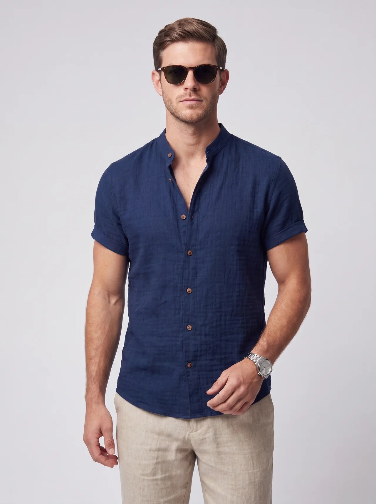 Navy & Tan